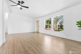 Living room towards entry door