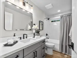 Full size hallway bathroom