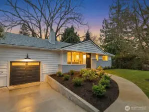 New concrete driveway and walkway to front door
