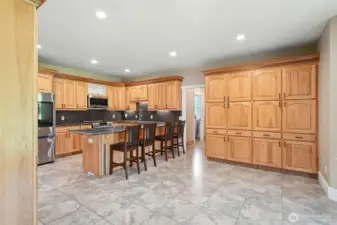 Informal Dining Area with a Breakfast Bar...and amazing storage space.