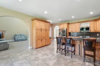 Note the Pantry beyond the fridge.