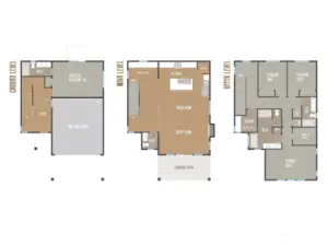 Floor Plan Overview: Smartly designed three-level Fernow plan offering 2,600 sq. ft. of living space with four bedrooms and 3.5 baths. The layout blends open-concept main level living with flexible lower-level and upper-level spaces, providing both comfort and versatility for modern lifestyles.  These photos are of the actual, staged home being sold at Foxmoore. However, all photos, renderings, site maps, and floorplans are for visualization purposes only. Plans, colors, building orientation, finishes, home outlook, and other details can and WILL vary.