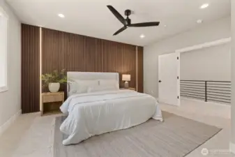 Primary bedroom on upper floor