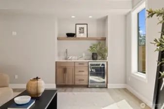 Rec room on lower floor