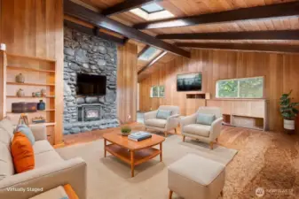 Staged view of the great room.