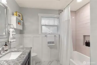 Under mount sink and Moen faucet