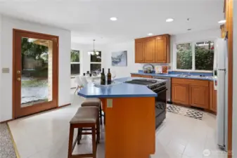 Easy, almost 'great room' feel of of the kitchen.