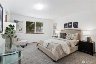 Primary bedroom is down the hall