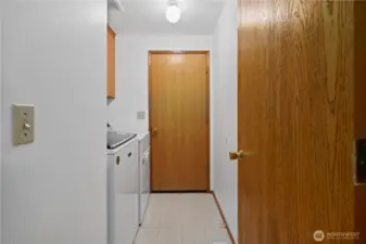 Laundry & door to the two-car garage between bedroom 2 & 3