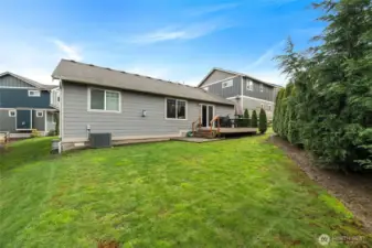 Large private backyard