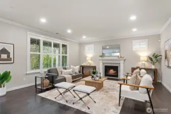 Huge great room with fireplace