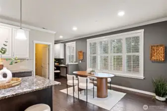 Eating space with green space view