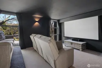 Theater room which could be converted back to a bedroom
