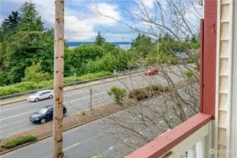 Spacious balcony w/Extra storage shed & incredible views!