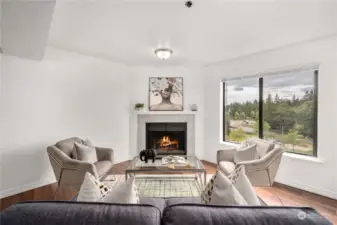 Living room w/Cozy fireplace!