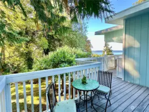 Outdoor sitting area from the living room.  Take in the surrounding nature and views.