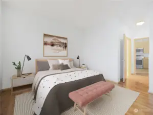 Virtually Staged Bedroom