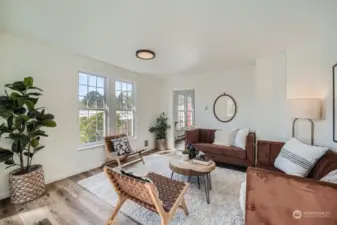 Sun drenched spaces with NEW double-pane windows.