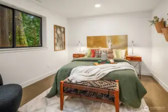 Guest suite/additional bedroom on lower level with walk-in closet