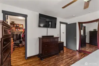 Walk in closet for tons of storage