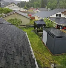 View from upstairs (notice new shed & gazebo)