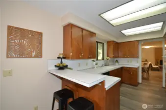 Kitchen with Extra Bar Seating