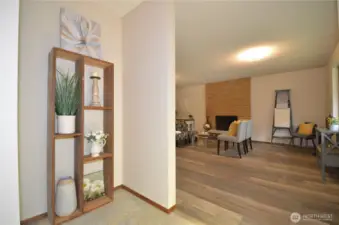 Entryway with Large Living Space to the Right