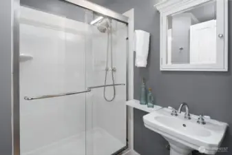 Upstairs 3/4 bath.