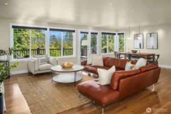 This home has such privacy and every window has a view of nature allowing for optimal light in the home.