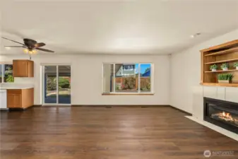 Windows and slider funnel in tons of natural light!