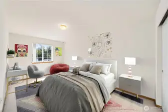Bedroom no. 2 - spacious on the upper level - virtually staged!