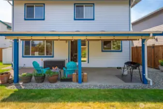 The patio is perfect for the summer and sunshine we're having!