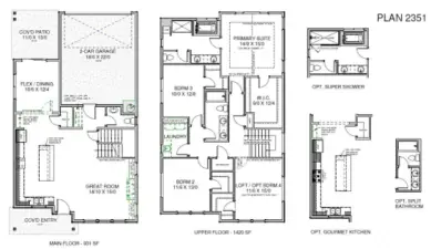 Floor Plan 3 Bed - 2.5 Bath w/ Loft