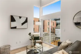 This corner natural light offers peace and a perfect setup for lounging or reading. All that’s missing is your favorite playlist and a cup of coffee.