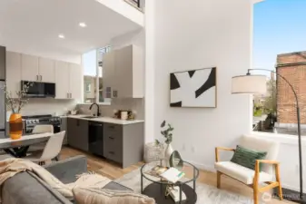 Everything flows in this space—from brunch at the table to movie night on the couch.