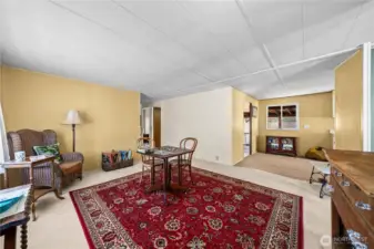 Open-concept feel creates an easy flow for hosting guests or enjoying a cozy night in.