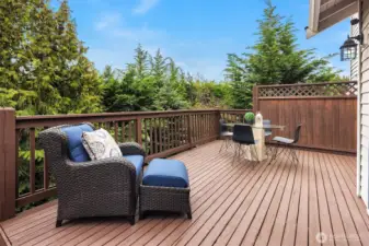 What a place to enjoy the summer days and evenings - a huge deck right off the kitchen