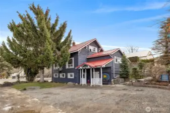 The home has 5 parking spots on site plus street parking.