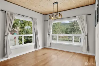 Check out the views of the mountains through the living room windows.