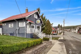 Front view of the home as enter into the town of Roslyn.