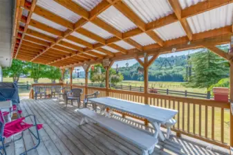 Covered patio off of the main house.