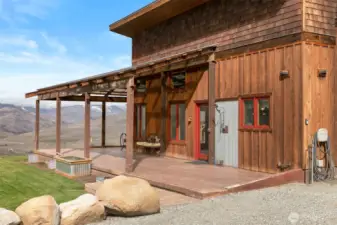 Outdoor Shower near the front door.