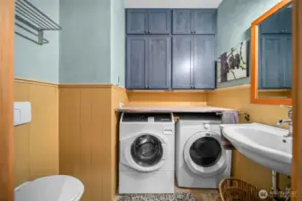 First bathroom with laundry.