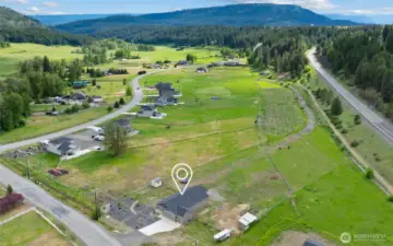 Aerial view of the neighborhood.