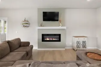 Fireplace is a great centerpiece in the great room.