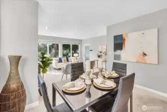 Dining to living room