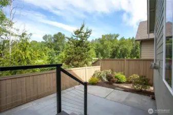 Low maintenance back back patio