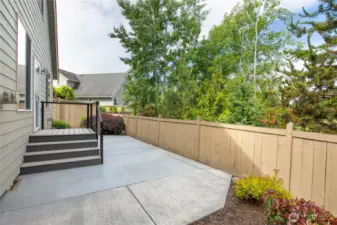 Low maintenance back back patio