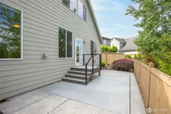 Low maintenance back back patio