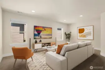 Bonus room for entertainment (virtual staged)